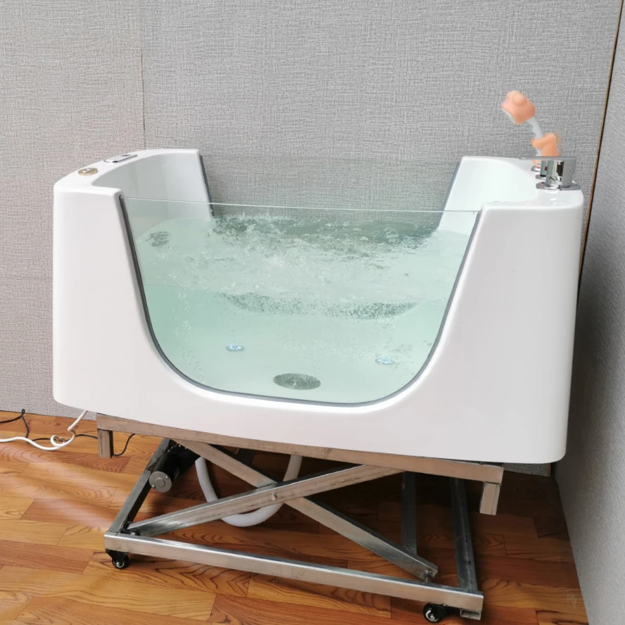 New Design Electric Lifting Pet Grooming Spa Bath Tubs Shower With Ozone Function and air Bubble