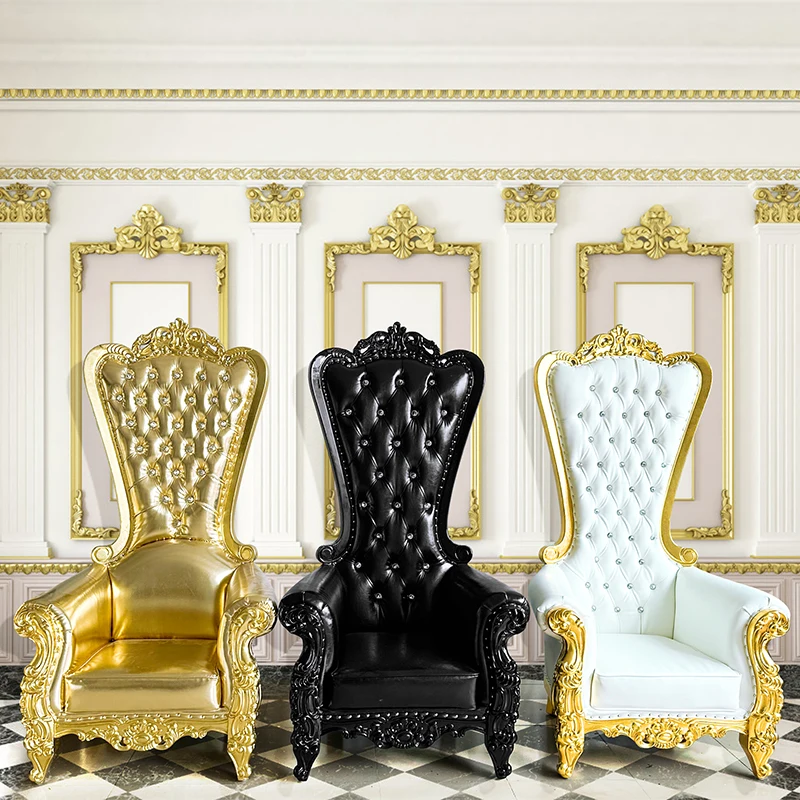 Classic Colorful Royal King Throne Chair Modern Wedding Banquet Chair