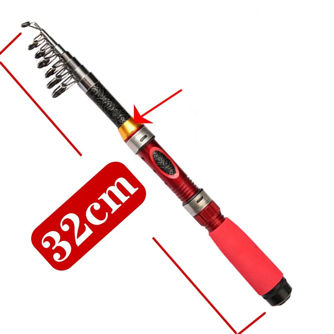 telescopic fishing rod and reel combo pen fishing rod