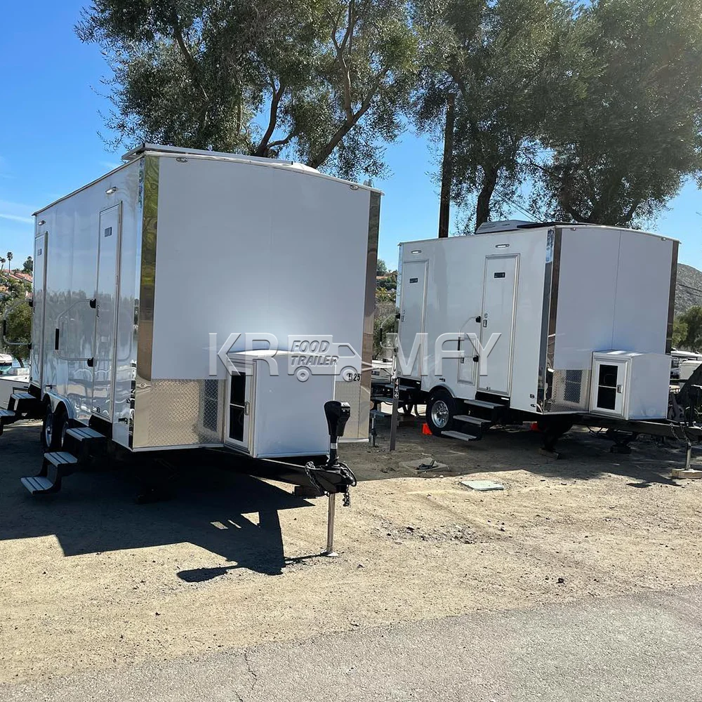 2024 Mobile Toilet Trailer Portable Toilet Trailer Customized Portable Restroom Trailer Airstream Restroom Toilets Shower