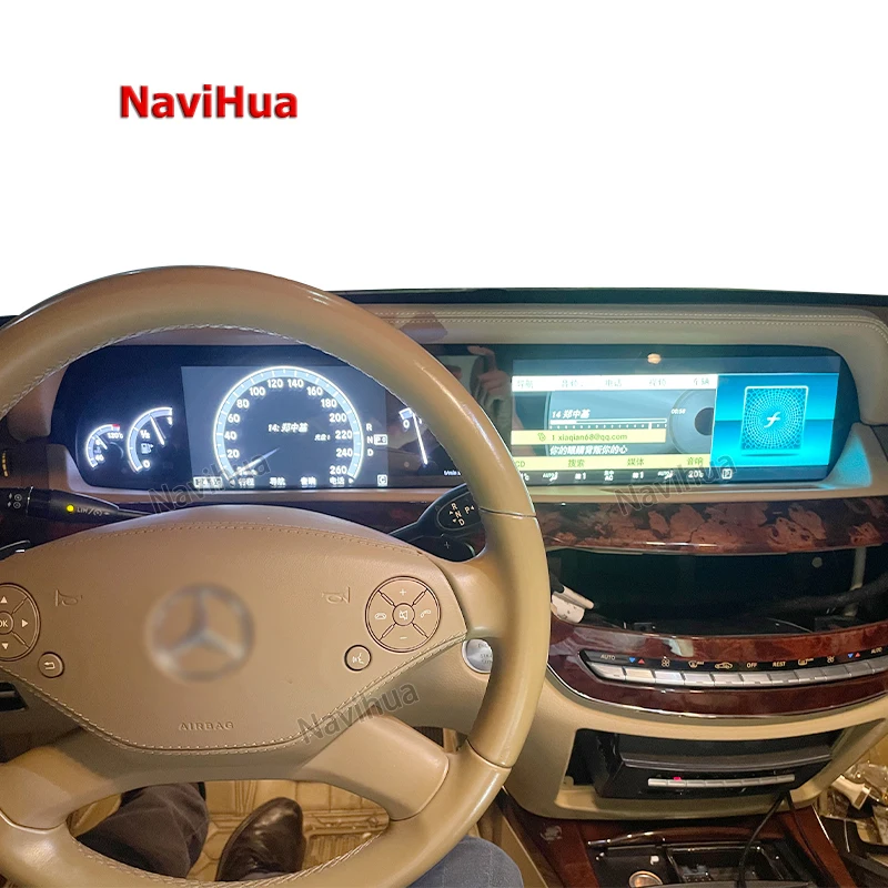 Автомобильный DVD-плеер Navihua 12 3 дюймов с камерой заднего вида GPS-система для Mercedes Benz S Class W221 to W222