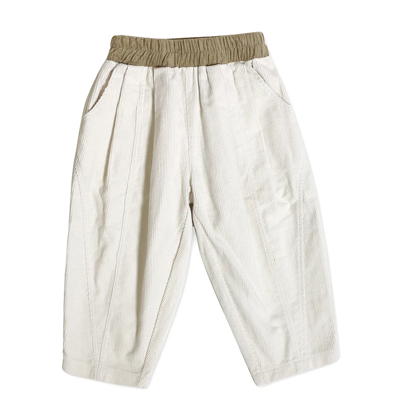 New Arrivals 2024 Design Lovely Toddler Long Corduroy Pant With  Elastic Waist Custom Colors Winter Warm Kids Girl Pants