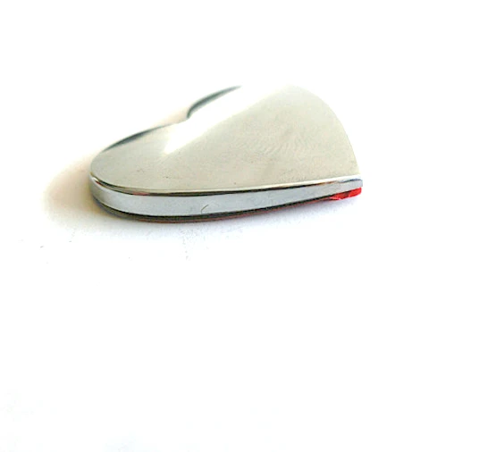 Heart Shape Chrome Badge Emblem Car Sticker