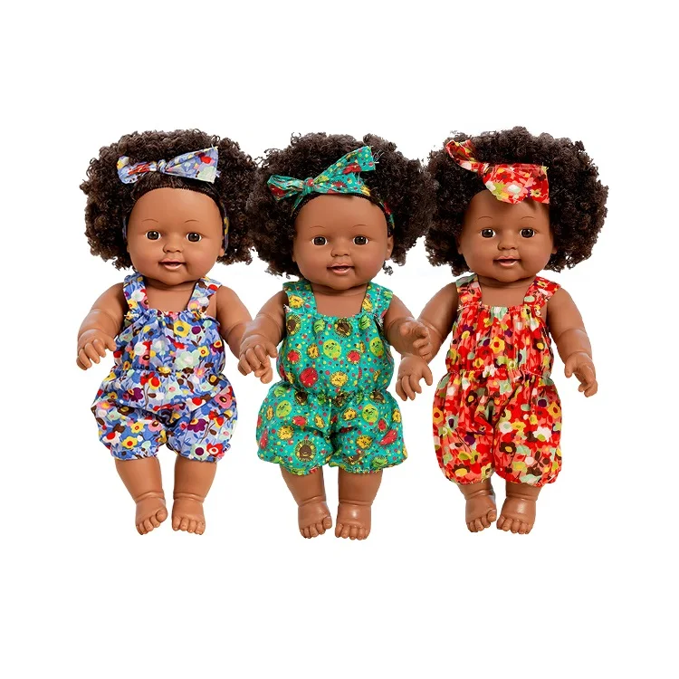 Manufacturers custom soft vinyl silicone realistic reborn black baby african american dolls african doll black dolls for kids