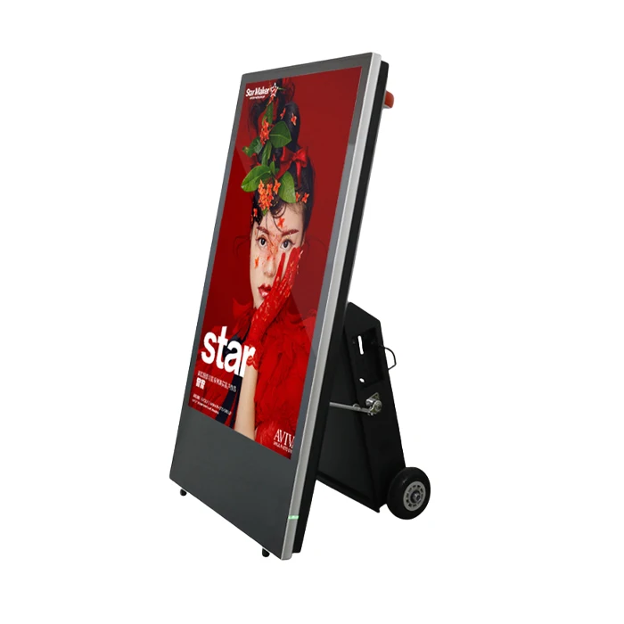 43 inch Mobile Indoor Standing Vertical Advertising Machine Hd Large Advertising Screen