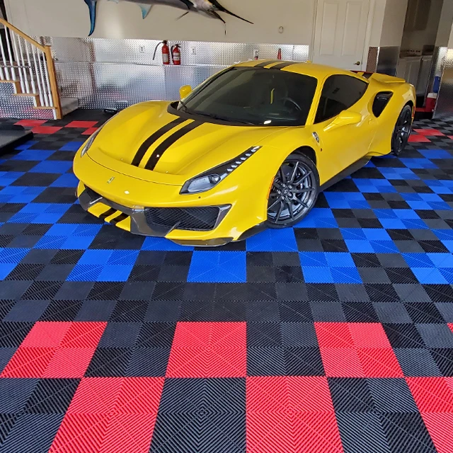 Hot Sell Car Wash Vented Garage Detailing Modular Floor Tile Workshop Floor Mats