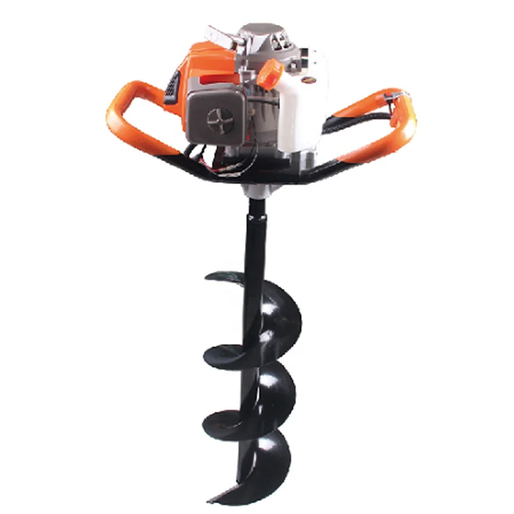 Easy to use 52cc earth-moving auger with 100mm drill and gasoline hole digger