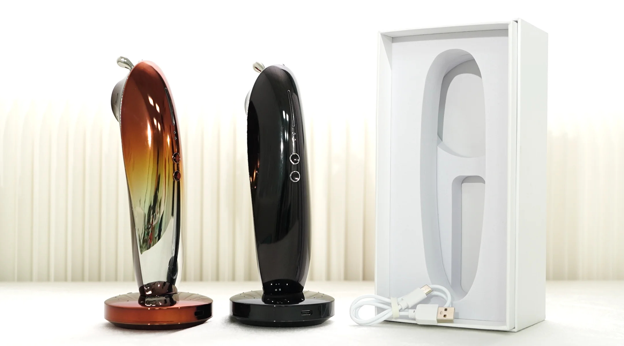 New RF Facial Beauty Lifting Skin Care Massage, Double On-roll Treatment Heads 3d roller face massager with light Therapy system