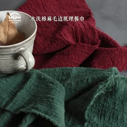 Chic Wedding napkins decoration event table napkin stone washed dusty blue napkins