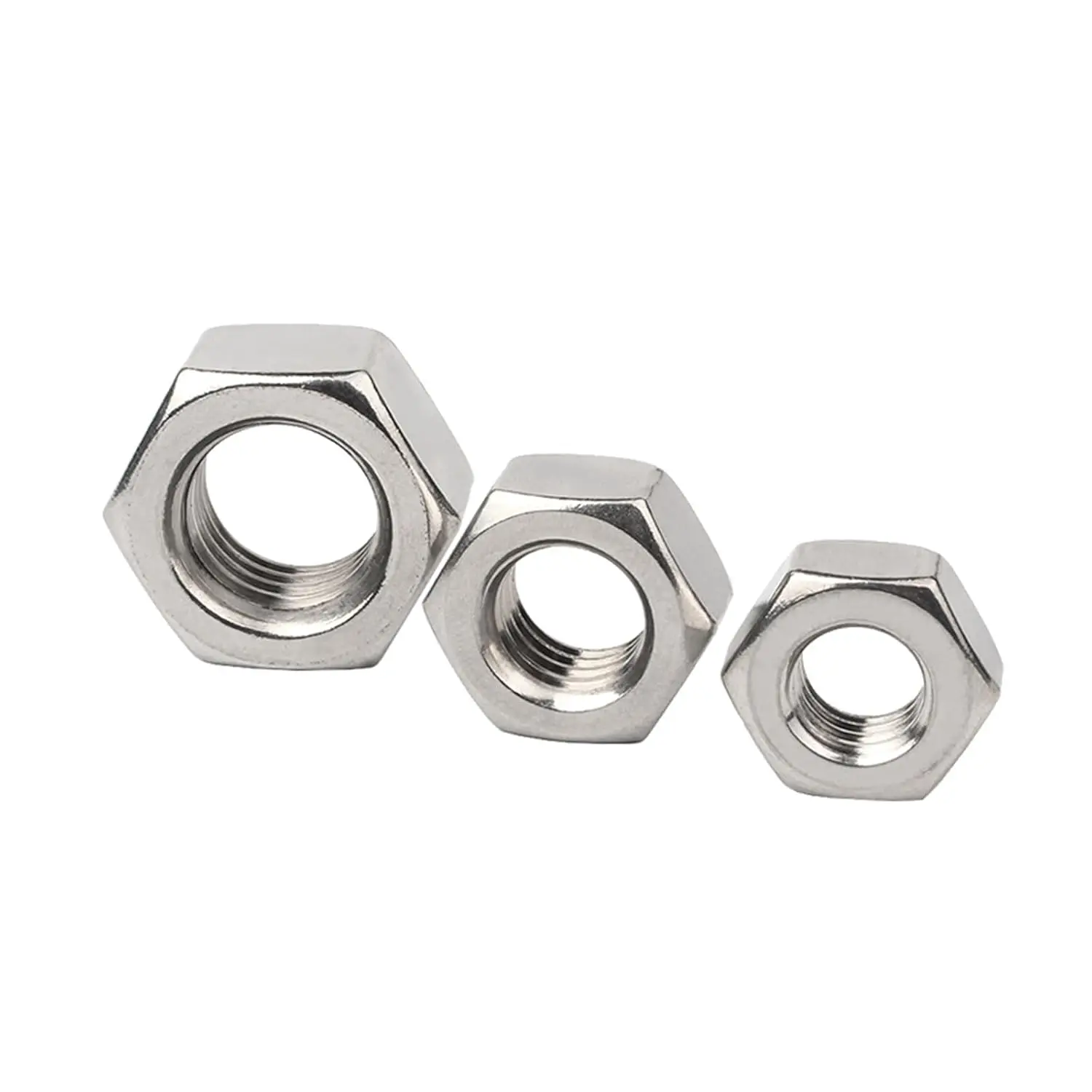 Anti-Loosen Din934 Stainless Steel Nut M5 5/16 Nylon Lock Nut Din 934 M3-M24 Hexagon Nylock Lock Nuts