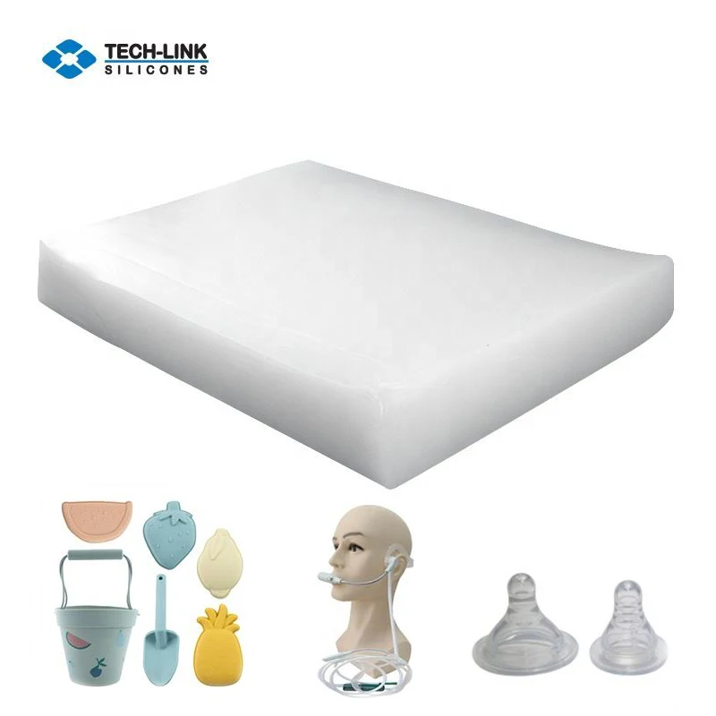 Manufacturers High Transparent Hardness 70 Shore A White Solid Food Grade Platinum Fumed Silicone Rubber