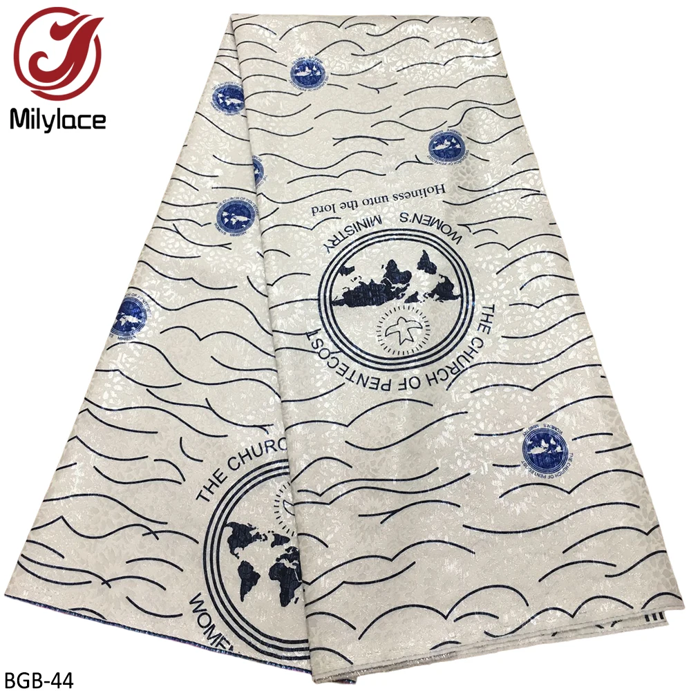 Luxury Brocade African Wax Print Digital Print Ankara Brocade Jacquard Fabric For Dress