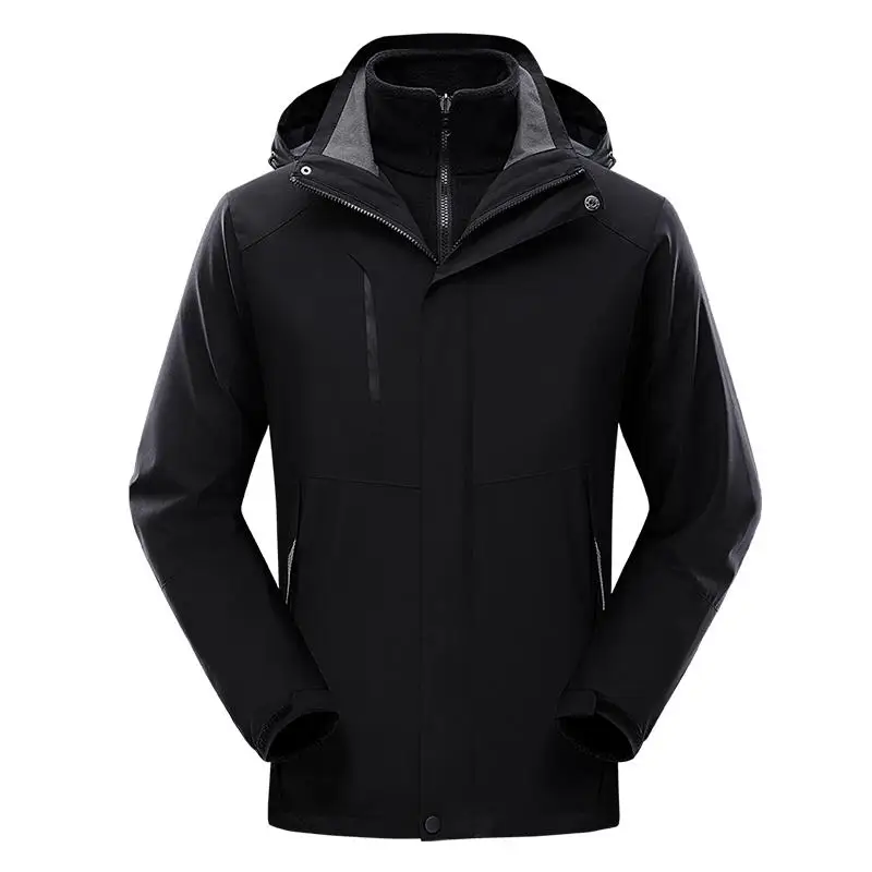 Thick Velvet Windproof Down Coat High Quality Male Waterproof Jacket Men Winter Outdoor Jacket