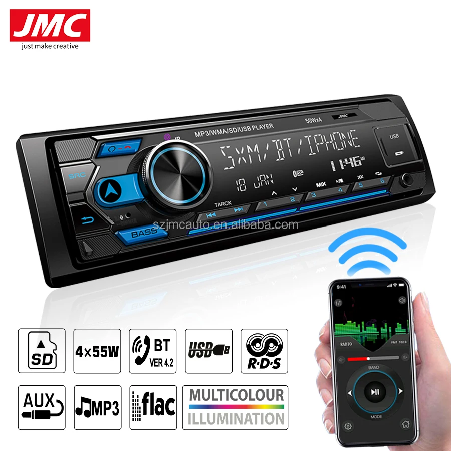 Автомобильный радиоприемник JMC 1 din MP3 AUX 2 USB музыкальный цифровой с ЖК-экраном автомобильный радиопроигрыватель Универсальная автомобильная стереосистема