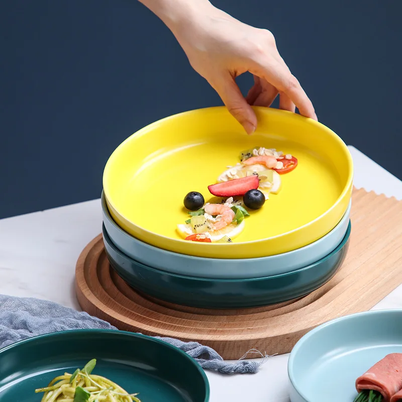 
Baking tray ceramic oven special baking bowl web celebrity dish steak dish family deep salad western dish creative tableware 