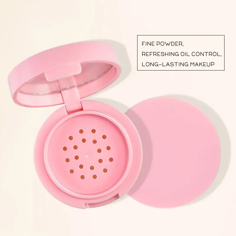 OEM Oil Control Waterproof Square Makeup translucent fit me waterproof vegan shimmer talc free pink setting powder