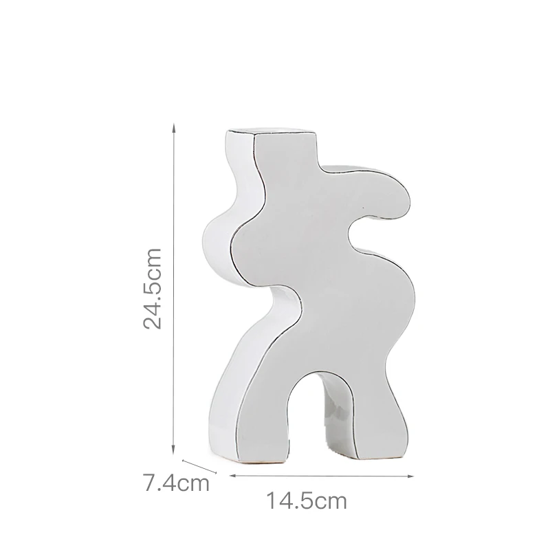 Original Design Creative Modern Ceramic Vase Cheap White Indoor Decorative Flower Vase For Home Decor
