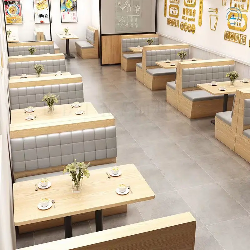 Factory Price Modern Design Canteen Sofa Furniture Booth Leisure Seating Coffee Tables And Chairs