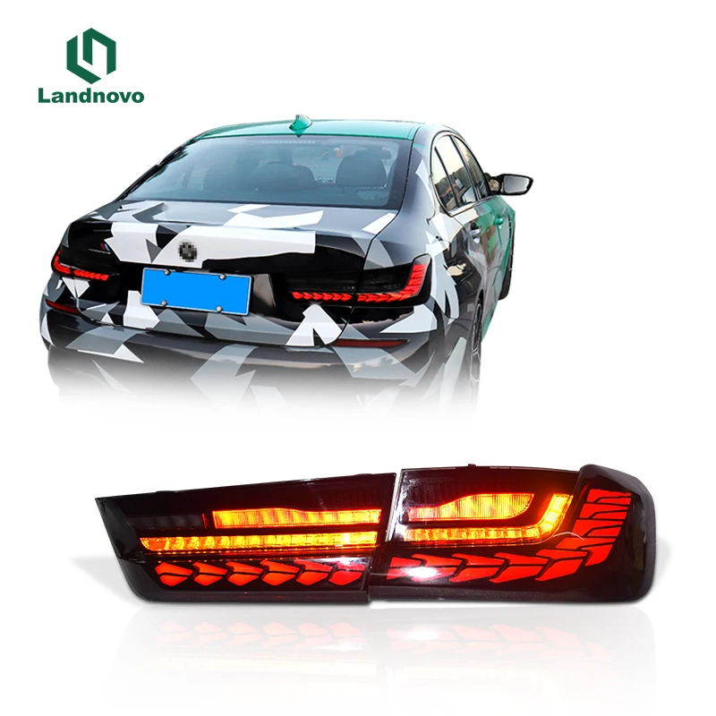 New Design Tail light For BMW 3 Series G20 Dragon Scale Style  Led Tail Light Rear Lamp sequential Dynamic Light