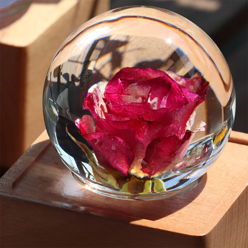 LED Light Wood Speaker Flower ball diy personalized luxury best great Valentine Day Gift set 2023 For a girl Her Wife Girlfriend