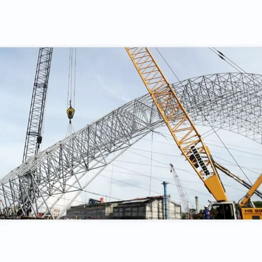 Light Weight Large Span Space Frame High Steel Truss Roof of Dry Coal Shed Storage