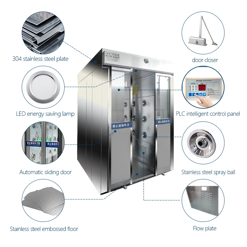 High Quality Manufacturer Air Shower Machine Industrial Dust Free Air Shower Room