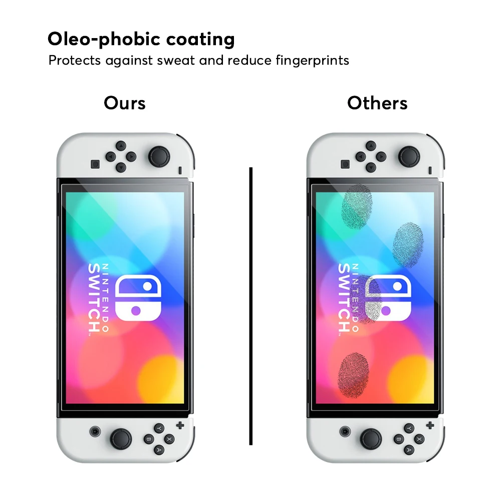 Hot Seller 2.5D 9H anti blue light glass film for nintendo switch 2021 oled screen protector