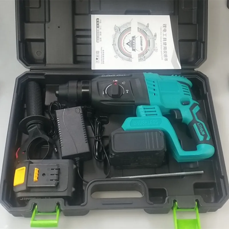 Price Taladro inalambrico Percutor Tool Rechargeable Power Rotary Machine Brushless Hammer Impact Drill with Lithium Battery