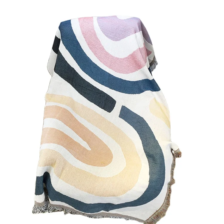 
Высококачественное Тканое Королевское жаккардовое Тканое одеяло для дивана, индивидуальное одеяло для кемпинга, уличное одеяло 