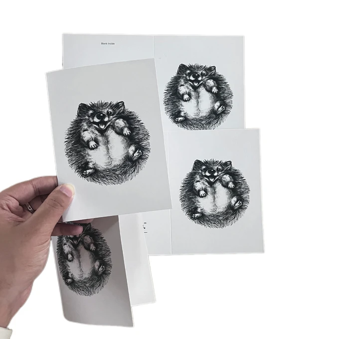 Custom thank you card for small business with logo high quality ivory card paper CMYK printing