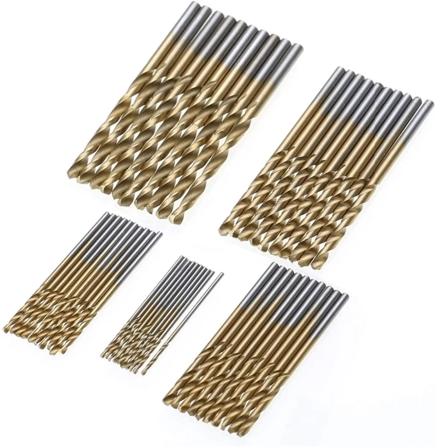50pcs Titanium Coated Drill Bits Set Mayitr HSS Mini Extractor Drill Bit 1/1.5/2/2.5/3mm For Metal Wood Aluminum Drilling Tools