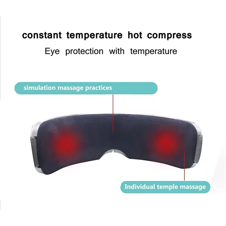 Wholesale rechargeable foldable beauty eye and head massager with heat compression vibration music function