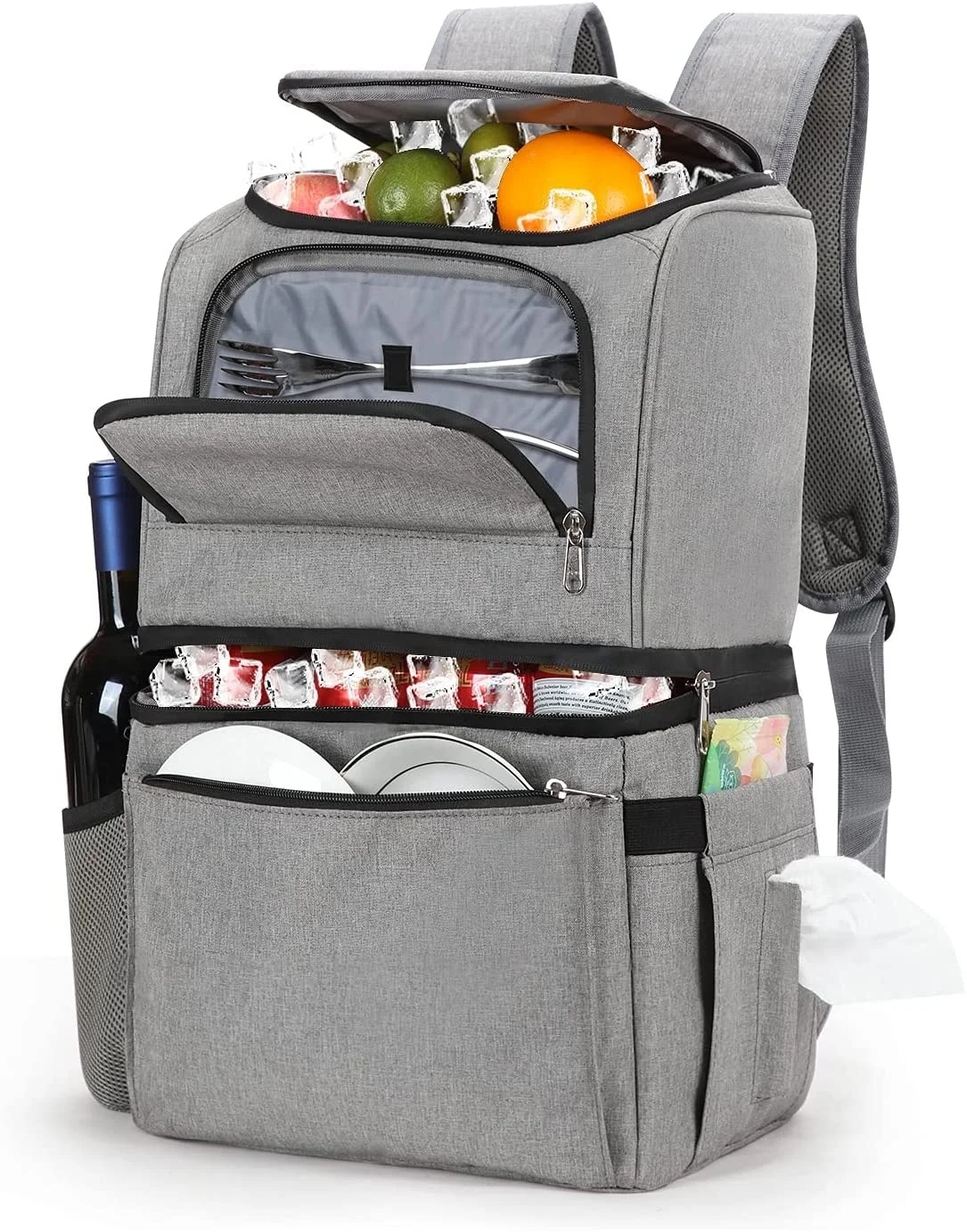 Wholesale Price Cooler Backpack 28 Cans Leak Proof Soft Lunch Bag Large Capacity for Waterproof Backpack