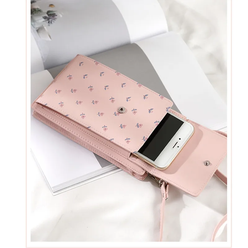 Korean fashion flower purse  printing bags large capacity ladies wallet