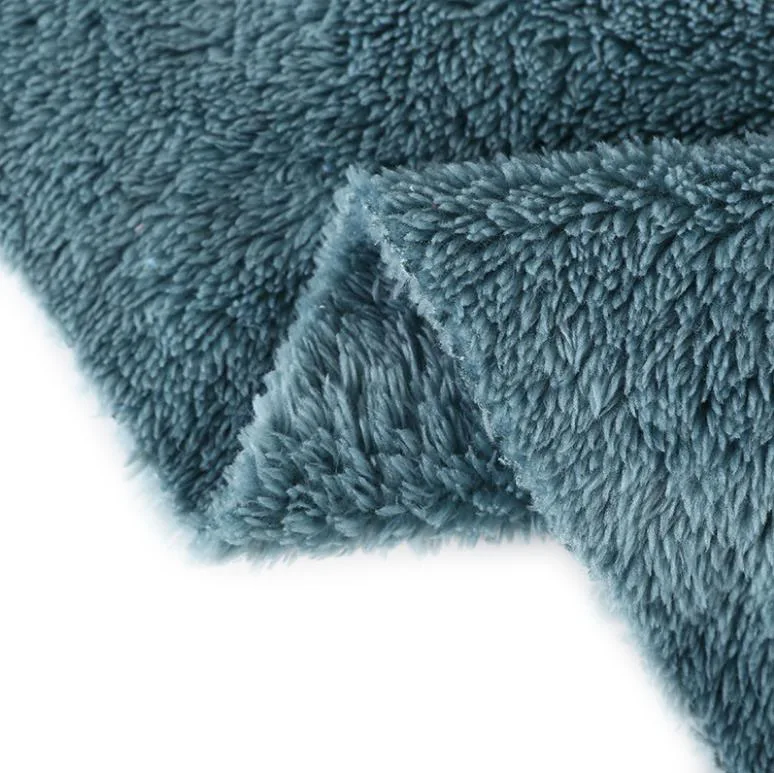 100% polyester sherpa fleece polar fleece plush fabric for baby blankets supplier in china sj#