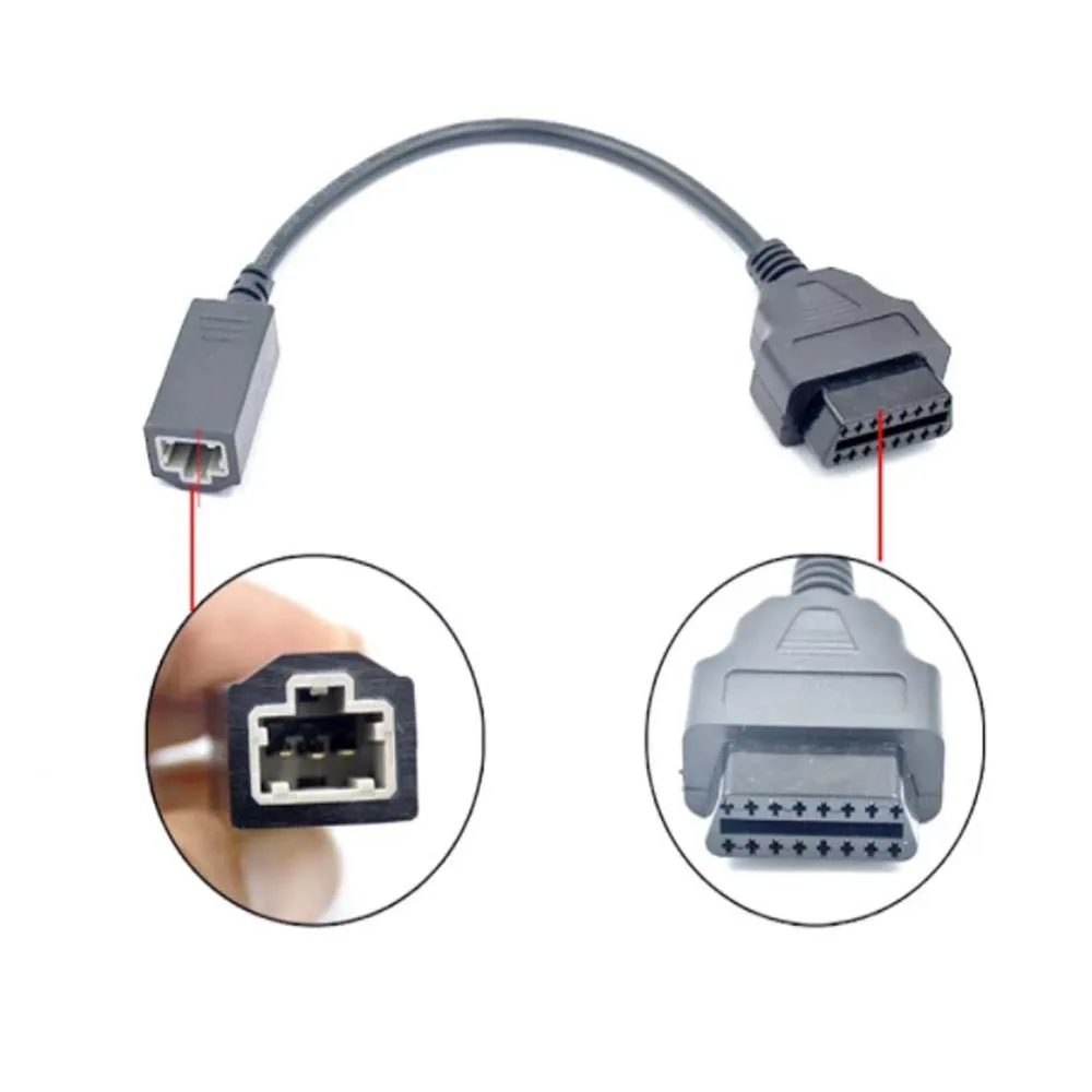 16 pin OBD 2 OBD2 female to 3 pin adapter Cable for honda Motorcycle