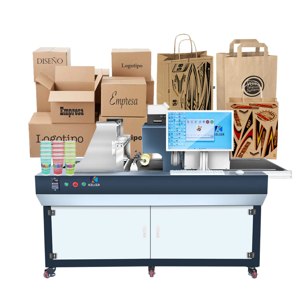 Kelier FI1000 Wholesale Digital Printers Cardboard One Pass Print Machine Single Pass Printer Kraft Paper Bag Corrugated Box