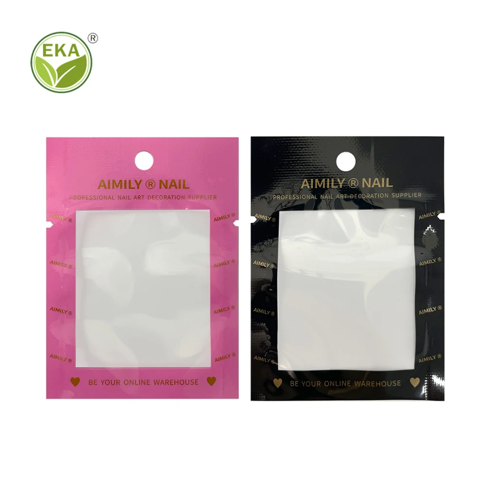 Three-side sealing clothing buttons cotton bag ziplock round hole easy to tear open transparent window composite bone bag