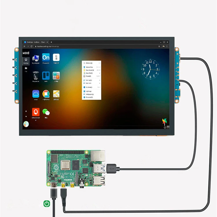 Best quality 10.1 inch USB 1000:1 Contrast capacitive touch raspberry pi lcd monitor display