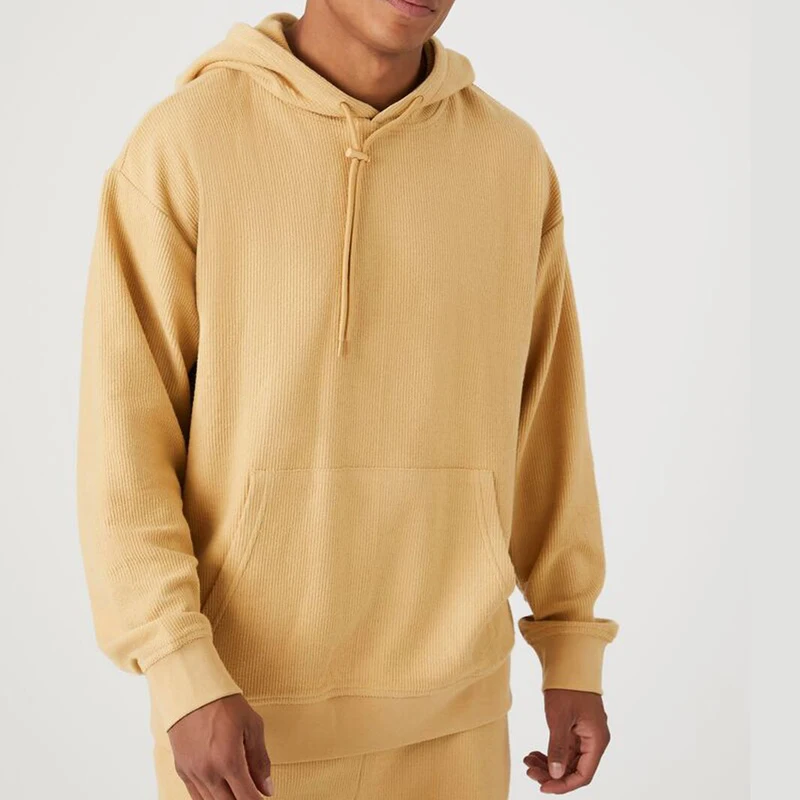 Plain Yellow Black Hoodie Wholesale Custom Embroidery Logo Men Oversized Hoodie