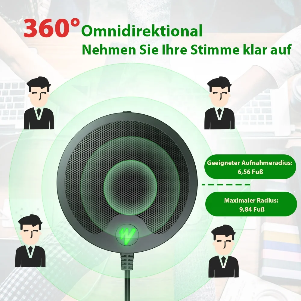 
Profesional Portable Omnidirectional Condenser mini Microphone for Skype Desktop Conference Work From Home 