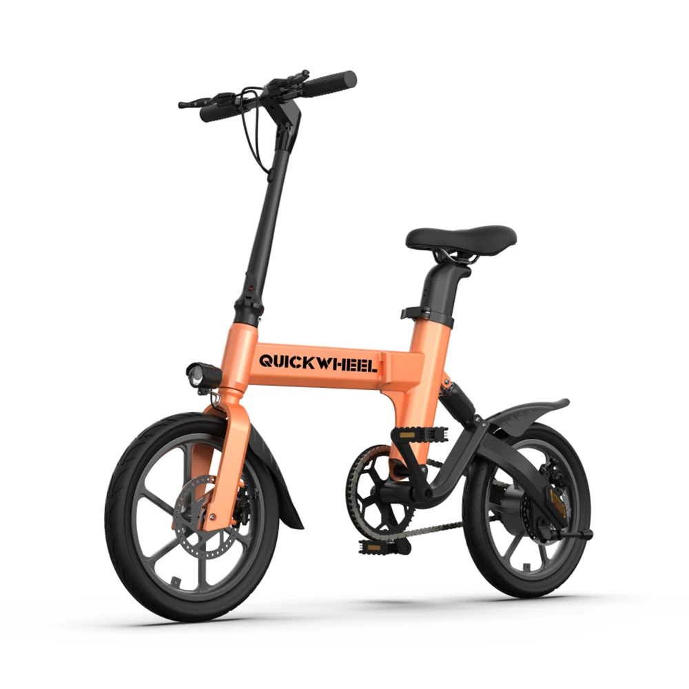 Quickwheel 14 Inch Fat Tire Folding Bicycle Electric Bike 36V 350W 35Km/H Electric Bicycle Price In Bangladesh