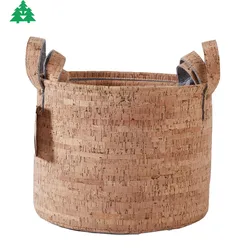 Модная корзина для хранения из фетра и пробки, корзина для хранения детских игрушек, одежды, белья