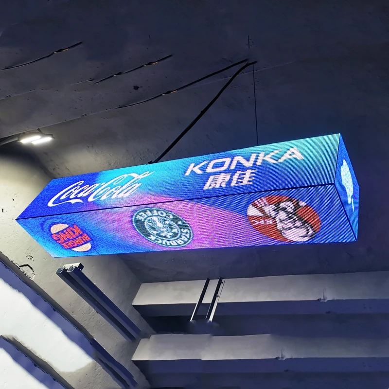 Square double-Sided Acrylic Light Box LED Illuminated Display for Business and Retail Environments