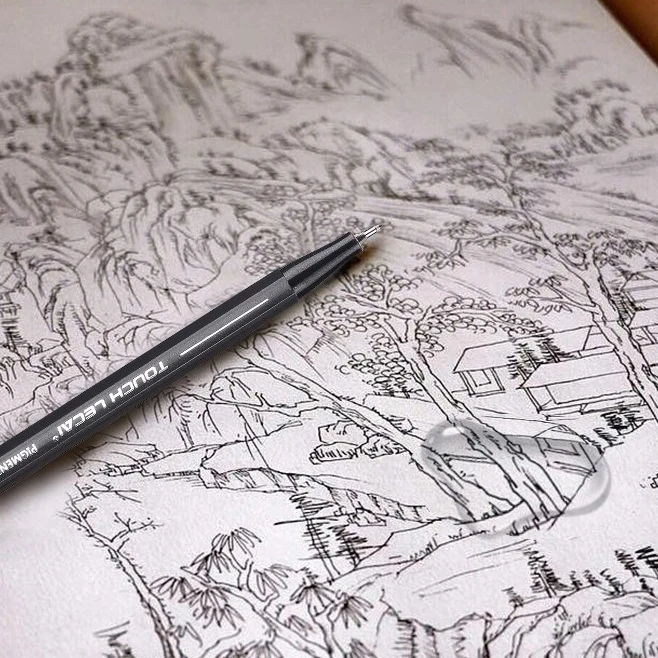 10Pcs Set Art Marker Fineliner Pen Black Ink Pigment Liner Micron Tip For Manga Comics Drawing Sketch Drafting