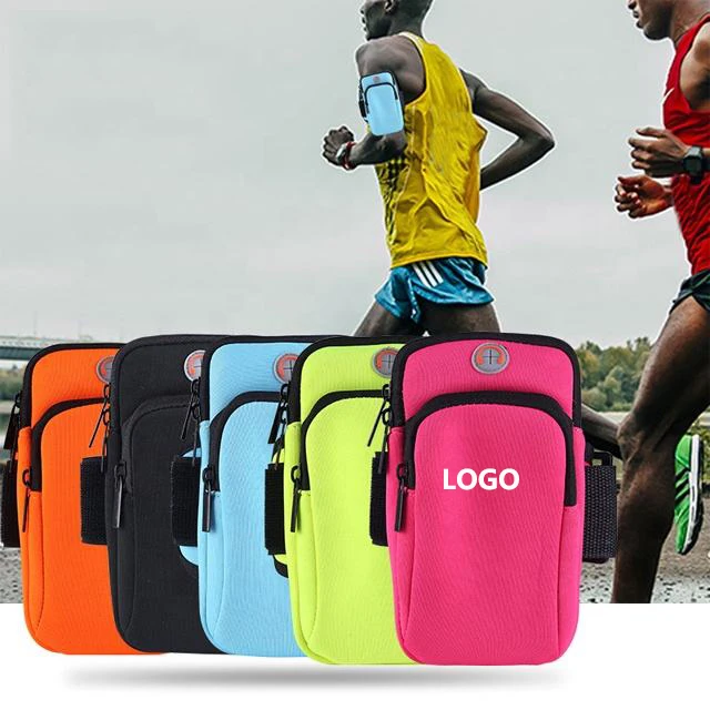 NEW Custom sport gym armband arm bag custom designer men waterproof neoprene running mobile phone arm band