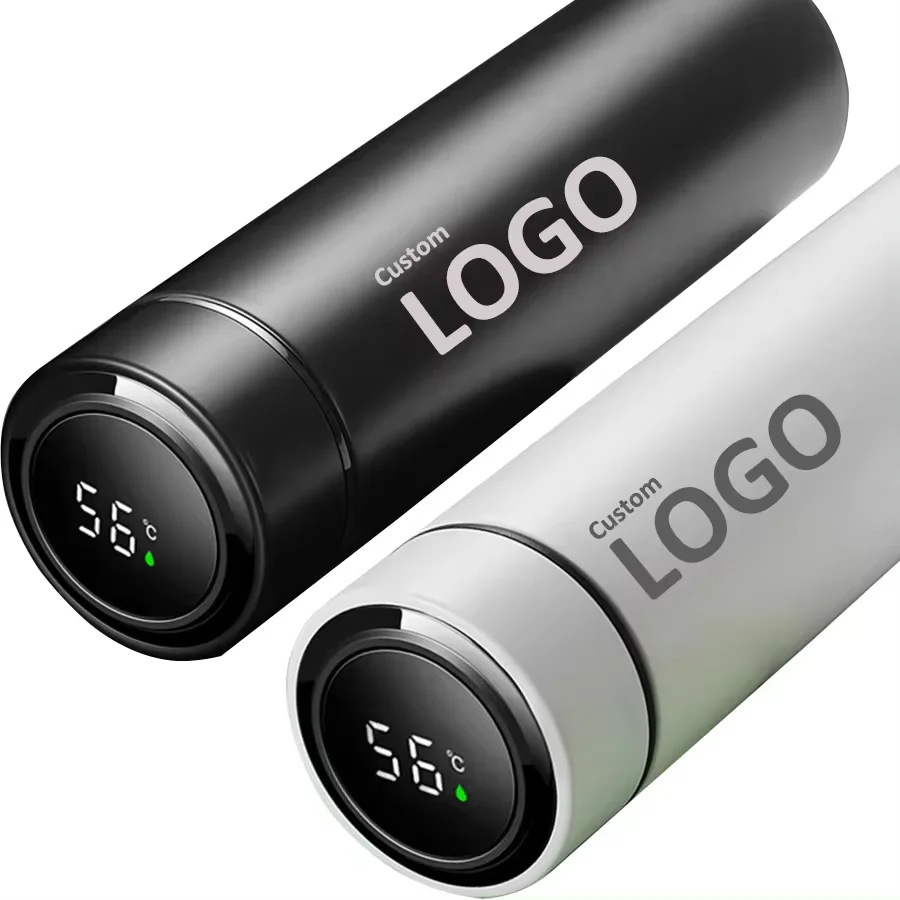 Customized 304 Stainless Steel Temperature Termicos Touch Display Bottle Thermometer LED Smart Water Bottle Vacuum Smart Cup