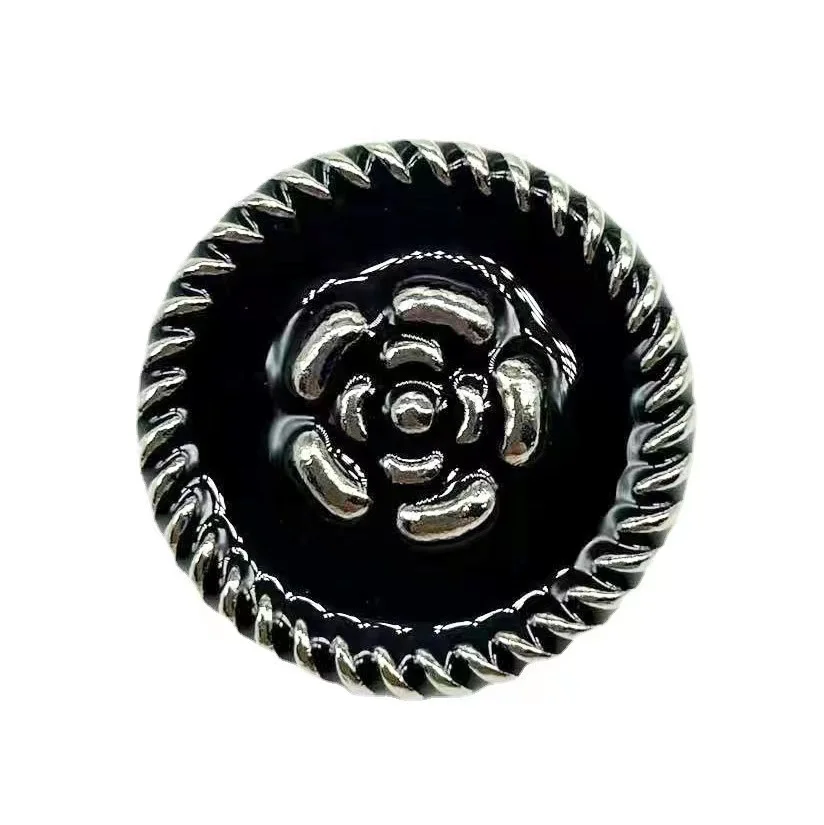 Custom Garment Accessory Embellishment Coat Round Gold Pearl Metal Button for Sale