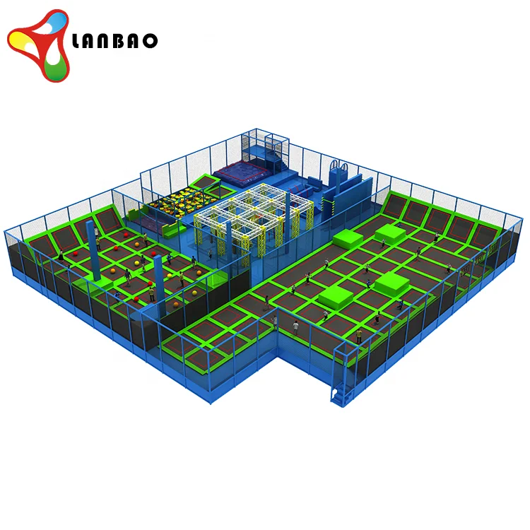 New design child adult sport gym fitness indoor playground ninja warrior equipment Jump trampoline park kids parks