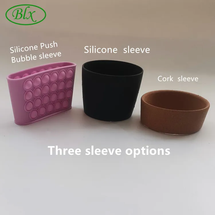 BLX Hot Take Away White Keep Reusable Glass Coffe Cup To Go Mug